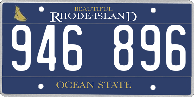 RI license plate 946896