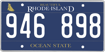 RI license plate 946898