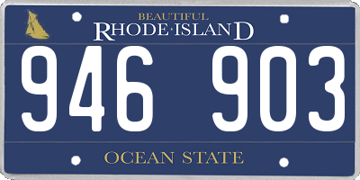 RI license plate 946903