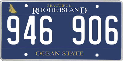 RI license plate 946906