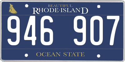 RI license plate 946907