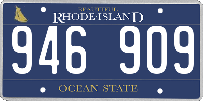 RI license plate 946909