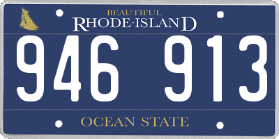 RI license plate 946913
