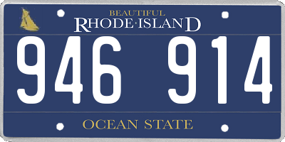 RI license plate 946914