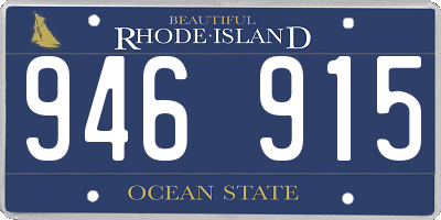 RI license plate 946915