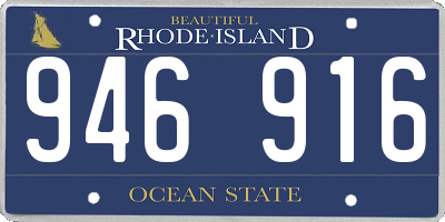 RI license plate 946916