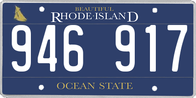 RI license plate 946917