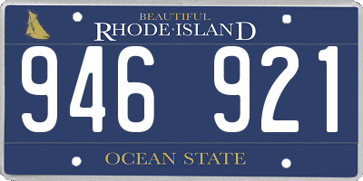 RI license plate 946921