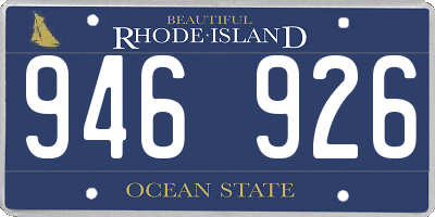 RI license plate 946926