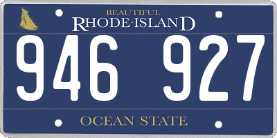RI license plate 946927
