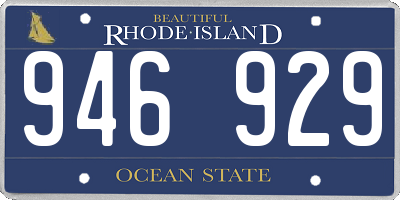 RI license plate 946929