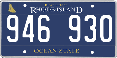 RI license plate 946930