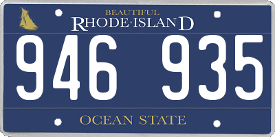 RI license plate 946935