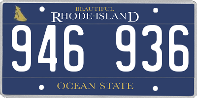 RI license plate 946936