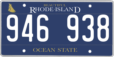 RI license plate 946938