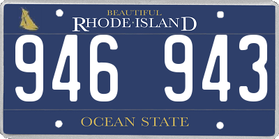 RI license plate 946943