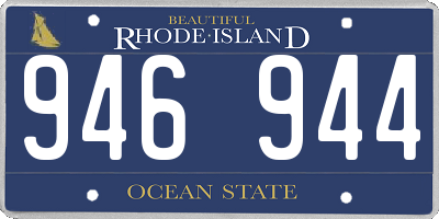 RI license plate 946944