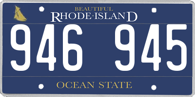 RI license plate 946945