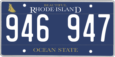 RI license plate 946947