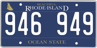 RI license plate 946949