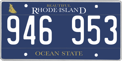 RI license plate 946953