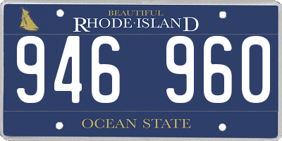 RI license plate 946960