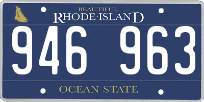 RI license plate 946963
