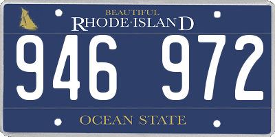 RI license plate 946972