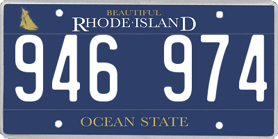 RI license plate 946974
