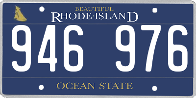 RI license plate 946976