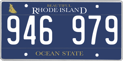 RI license plate 946979