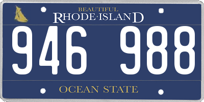 RI license plate 946988