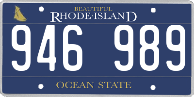 RI license plate 946989