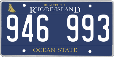 RI license plate 946993