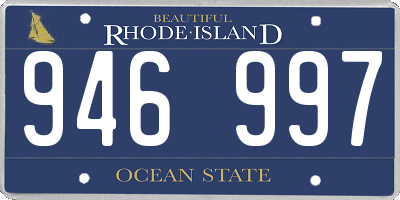 RI license plate 946997
