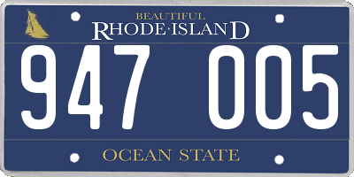 RI license plate 947005