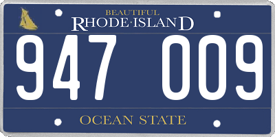 RI license plate 947009