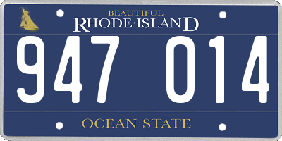 RI license plate 947014