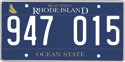 RI license plate 947015