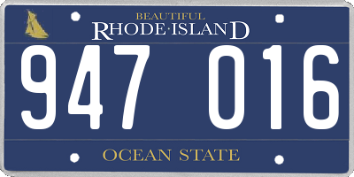 RI license plate 947016