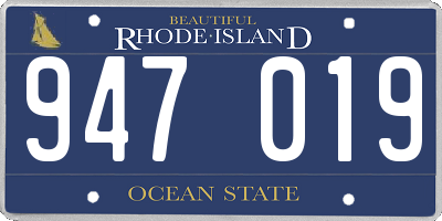 RI license plate 947019