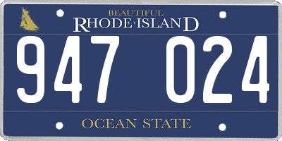 RI license plate 947024