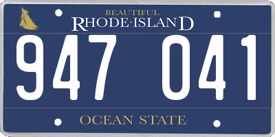 RI license plate 947041