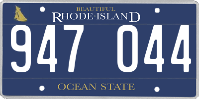 RI license plate 947044