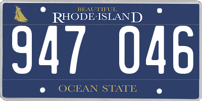 RI license plate 947046