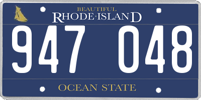 RI license plate 947048