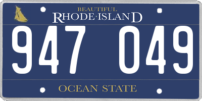 RI license plate 947049