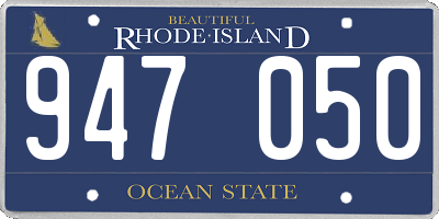 RI license plate 947050