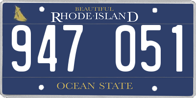 RI license plate 947051