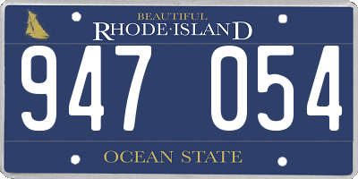 RI license plate 947054